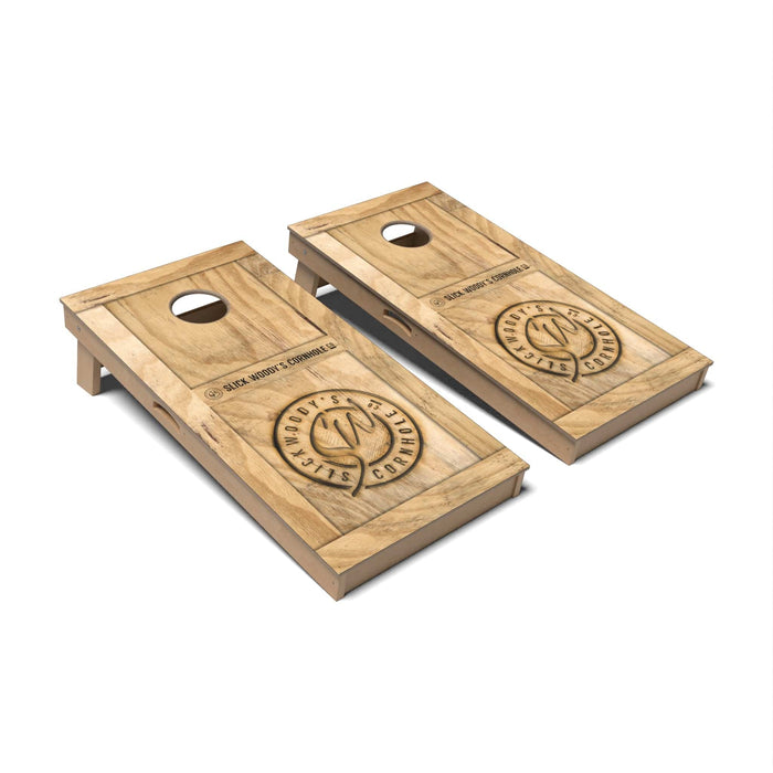 Natural Wood Cornhole Boards - Professional Signature
