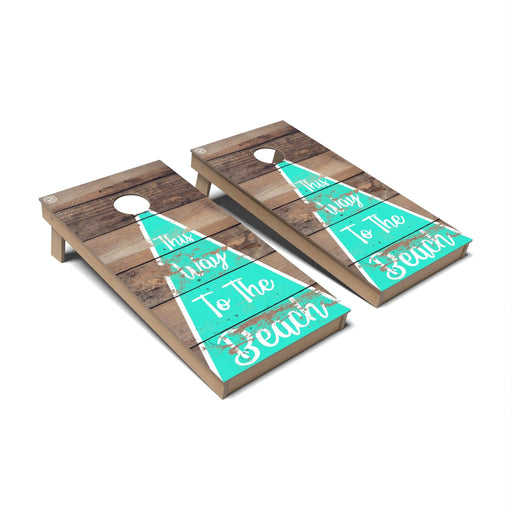 Cornhole Board Coastal Cornhole Boards - Backyard