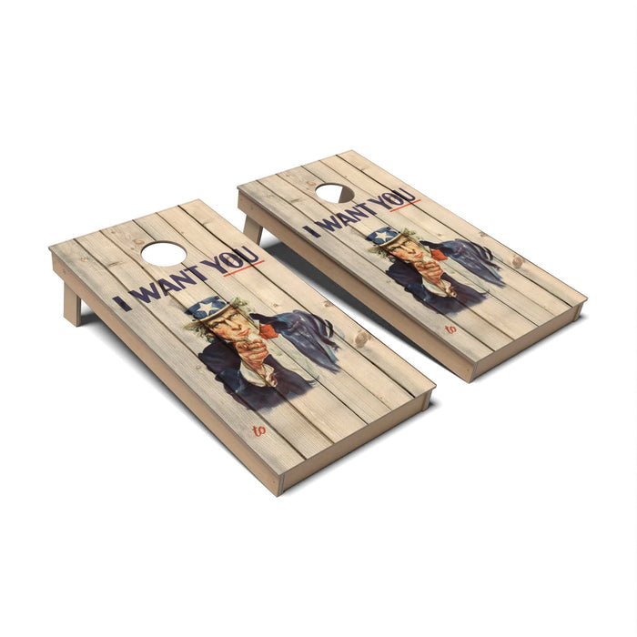 Patriotic Cornhole Boards - Backyard