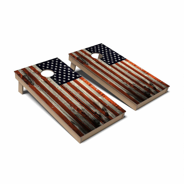 Patriotic Cornhole Boards - Backyard