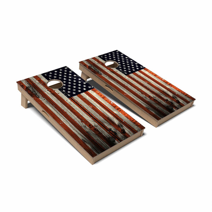 Patriotic Cornhole Boards - Professional Signature