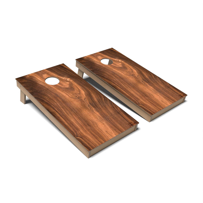 Natural Wood Cornhole Boards - Backyard