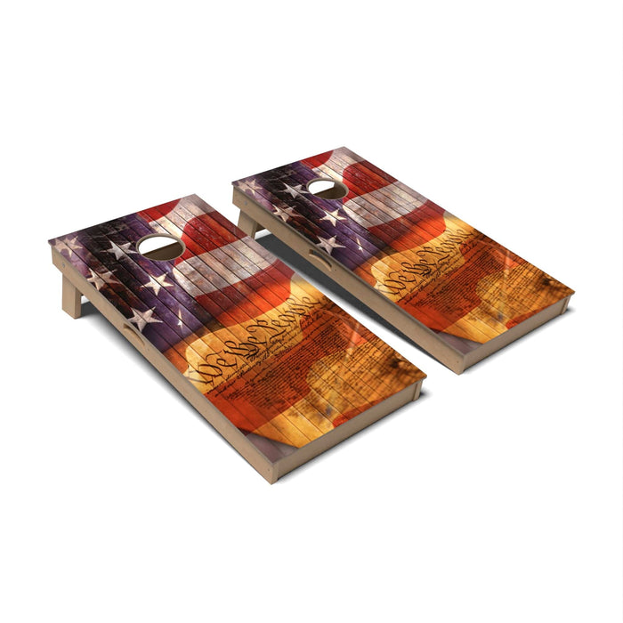 Patriotic Cornhole Boards - Professional Signature
