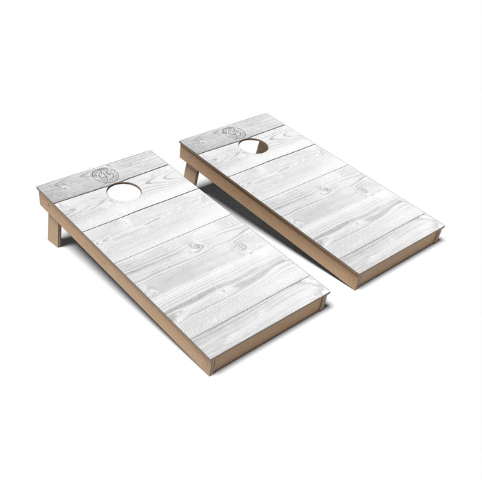 Natural Wood Cornhole Boards - Backyard
