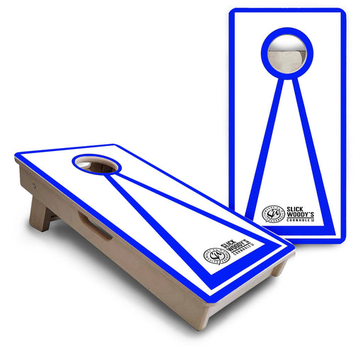Mini Cornhole Boards- Blue Triangle- 12"x24"