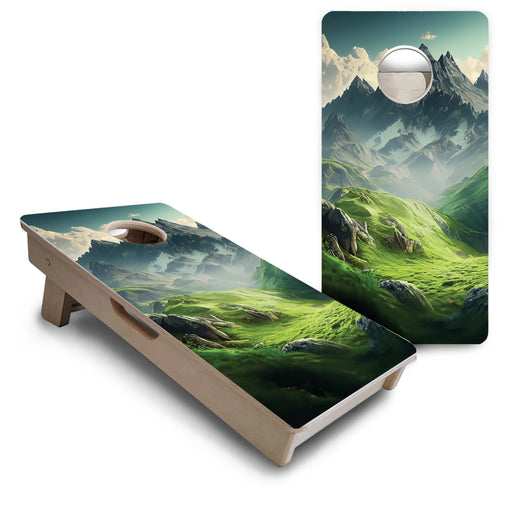 Mini Cornhole Boards- Ethereal Mountain- 12"x24"