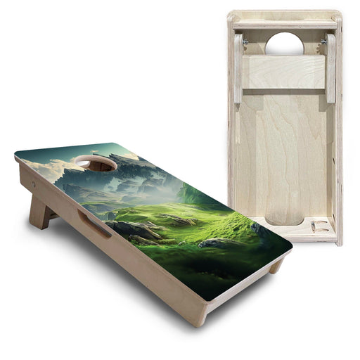 Mini Cornhole Boards- Ethereal Mountain- 12"x24"