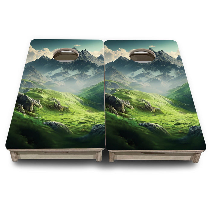 Mini Cornhole Boards- Ethereal Mountain- 12"x24"