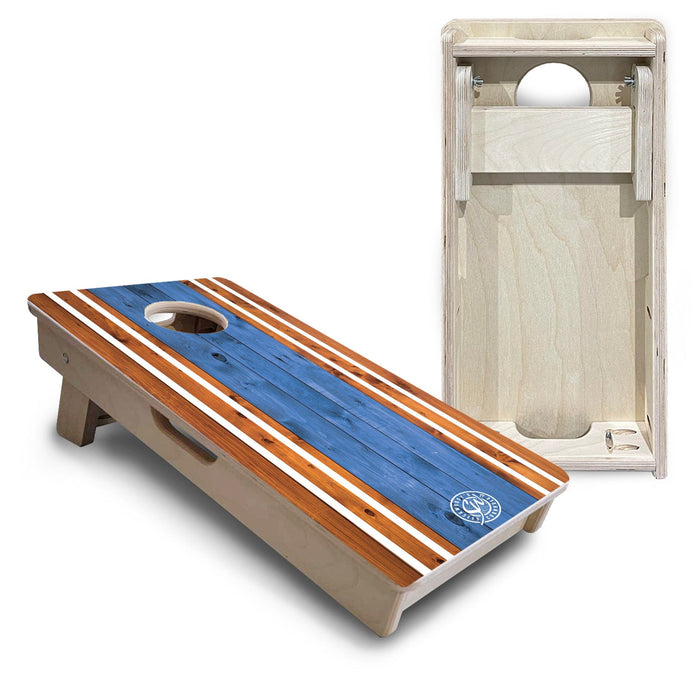 Mini Cornhole Boards- Retro Wooden- 12"x24"