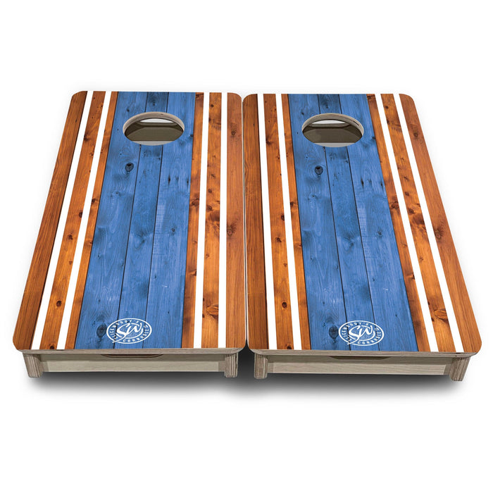 Mini Cornhole Boards- Retro Wooden- 12"x24"