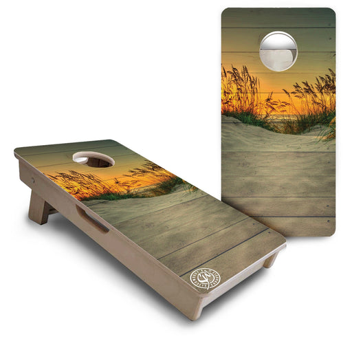 Mini Cornhole Boards- Sea Oats- 12"x24"
