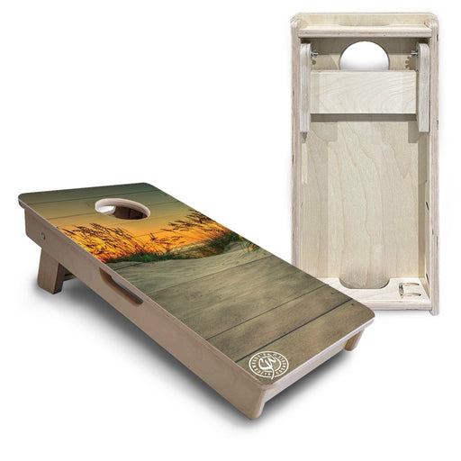 Mini Cornhole Boards- Sea Oats- 12"x24"