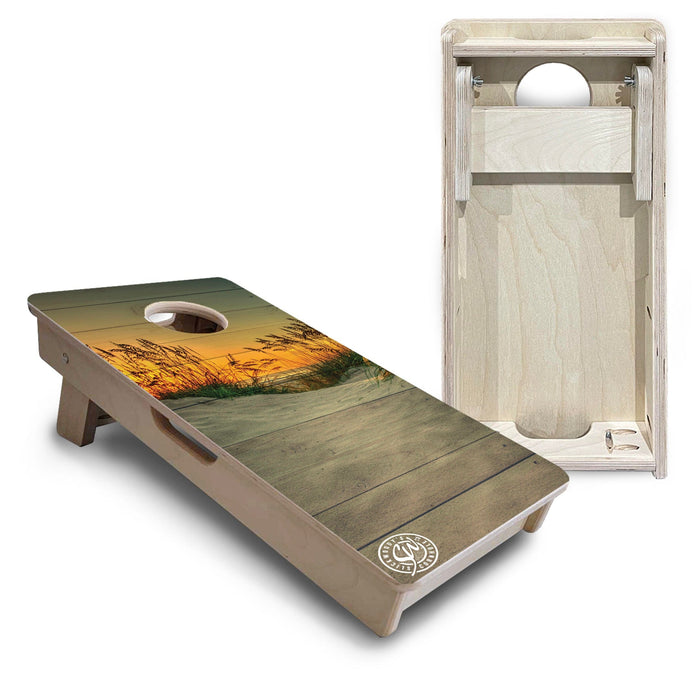 Mini Cornhole Boards- Sea Oats- 12"x24"