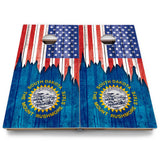 State Flags South Dakota to Wyoming Cornhole Boards - Backyard Series