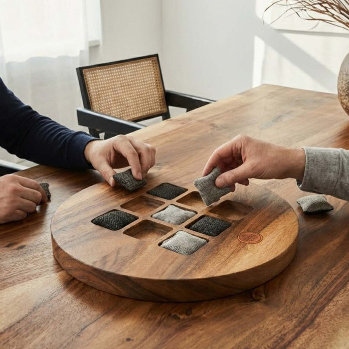 Tic Tac Toe Studio Series Live Edge Acacia Wood Tic Tac Toe Game