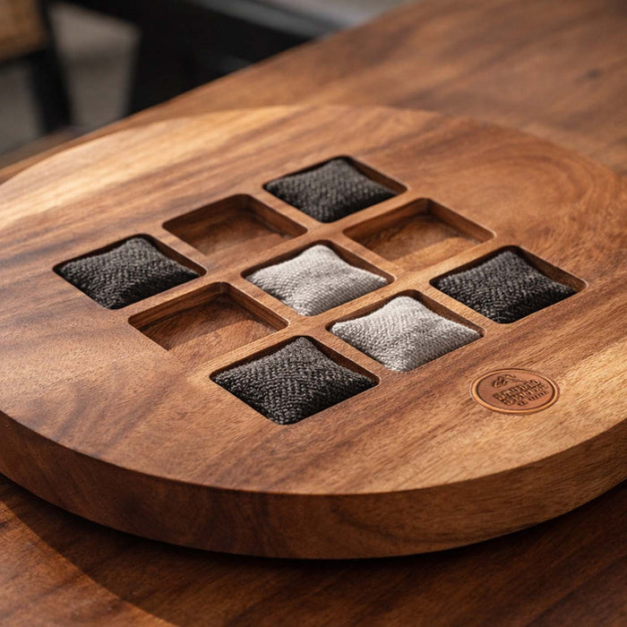 Tic Tac Toe Studio Series Live Edge Acacia Wood Tic Tac Toe Game