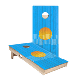 Sunset Waves Star Cornhole Boards