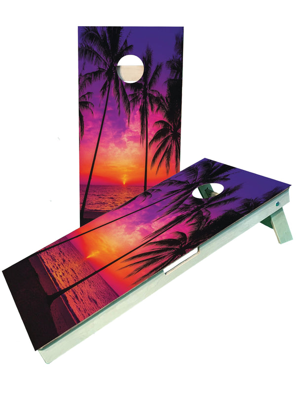 cornhole boards Tropical Sunset Escape Cornhole Boards