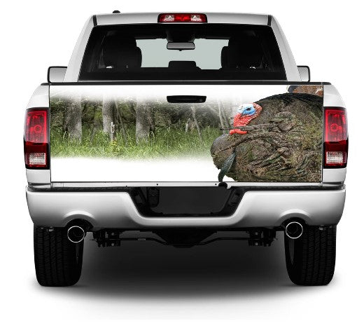 Turkey Hunter Tailgate Wrap Vinyl Graphic Decal Sticker
