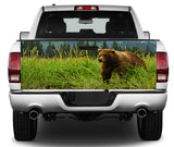 Brown Bear In Field Tailgate Wrap Vinyl Graphic Decal Sticker