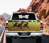 Ringneck Pheasants Flying Tailgate Wrap Vinyl Graphic Decal Sticker
