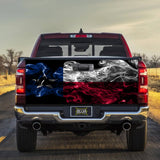 Smoking Texas Flag Tailgate Wrap Vinyl Graphic Decal Sticker