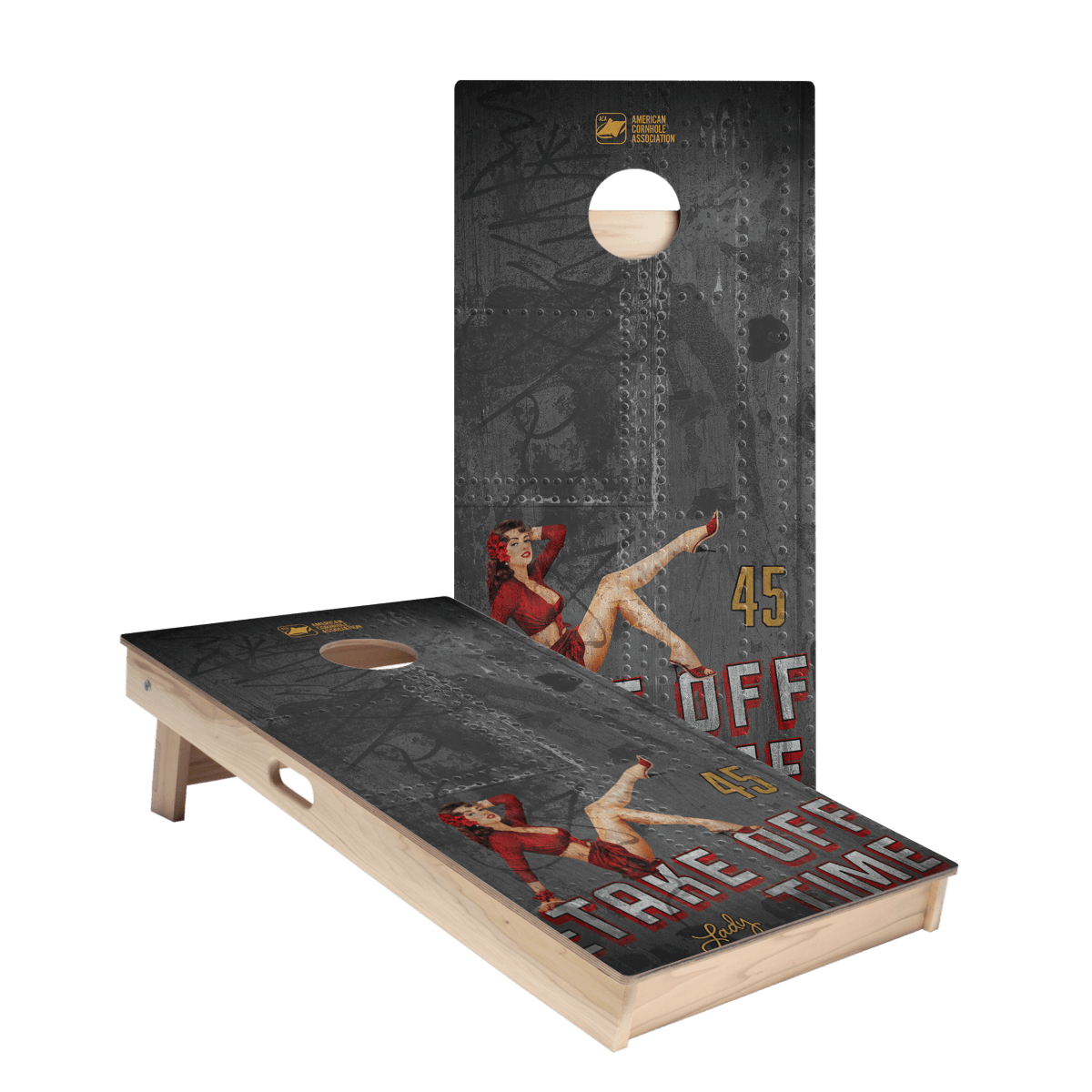 Take Off Time Star Cornhole Boards