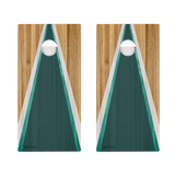 Teak & Teal Triangle Versatex All-Weather Cornhole Boards