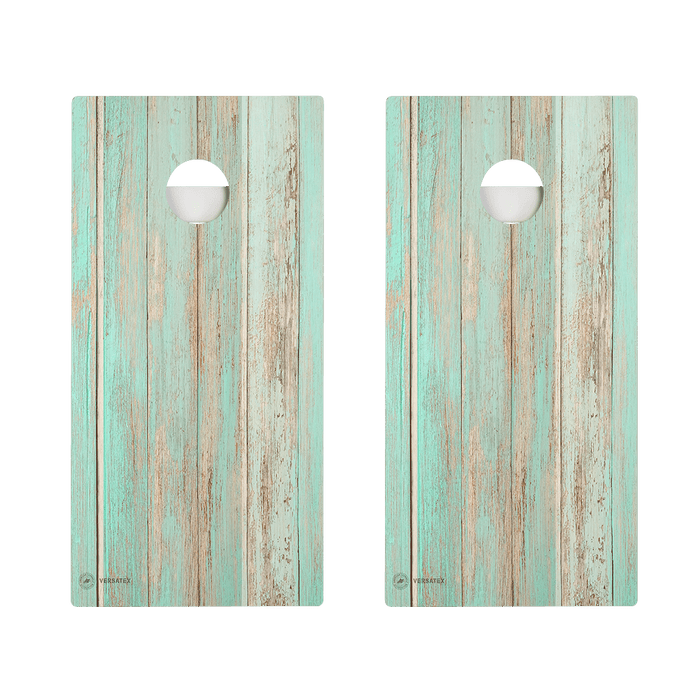 Teal Beach Wood Versatex All-Weather Cornhole Boards