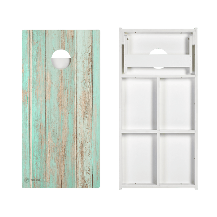Teal Beach Wood Versatex All-Weather Cornhole Boards