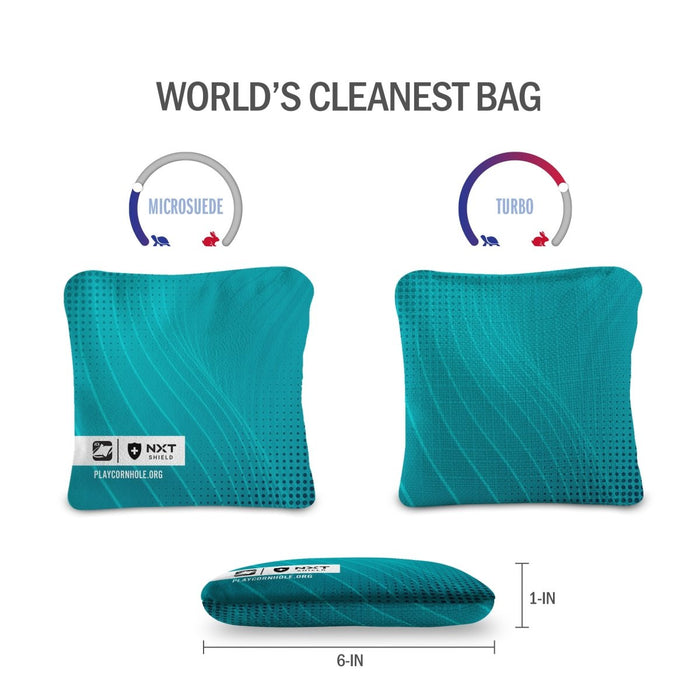 Teal NXT Shield Cornhole Bags