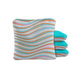 Teal with Waves Synergy Pro Cornhole Bags