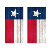 Texas Flag Star Cornhole Boards