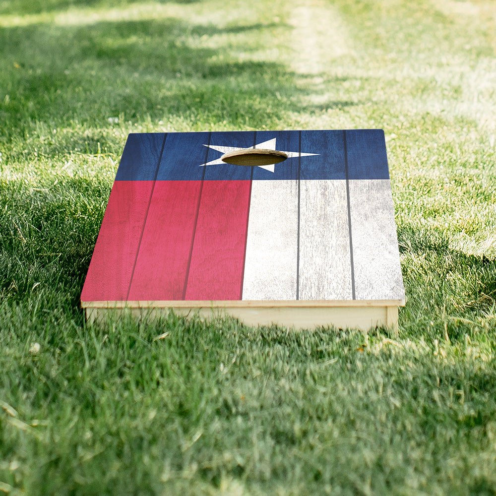 Texas Flag Star Cornhole Boards