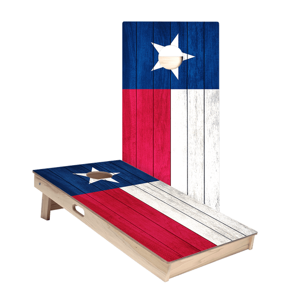 Texas Flag Star Cornhole Boards