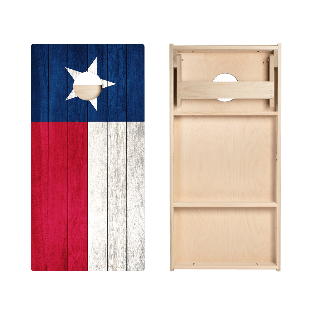 Texas Flag Star Cornhole Boards