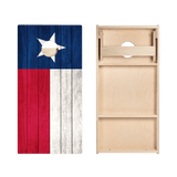Texas Flag Star Cornhole Boards