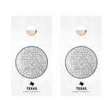 Texas State Map Star Cornhole Boards