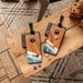 Cornhole Boards The Beach Epoxy Resin Double Chuck ART Mini Tabletop Cornhole Game