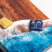 Cornhole Boards The Beach Epoxy Resin Double Chuck ART Mini Tabletop Cornhole Game