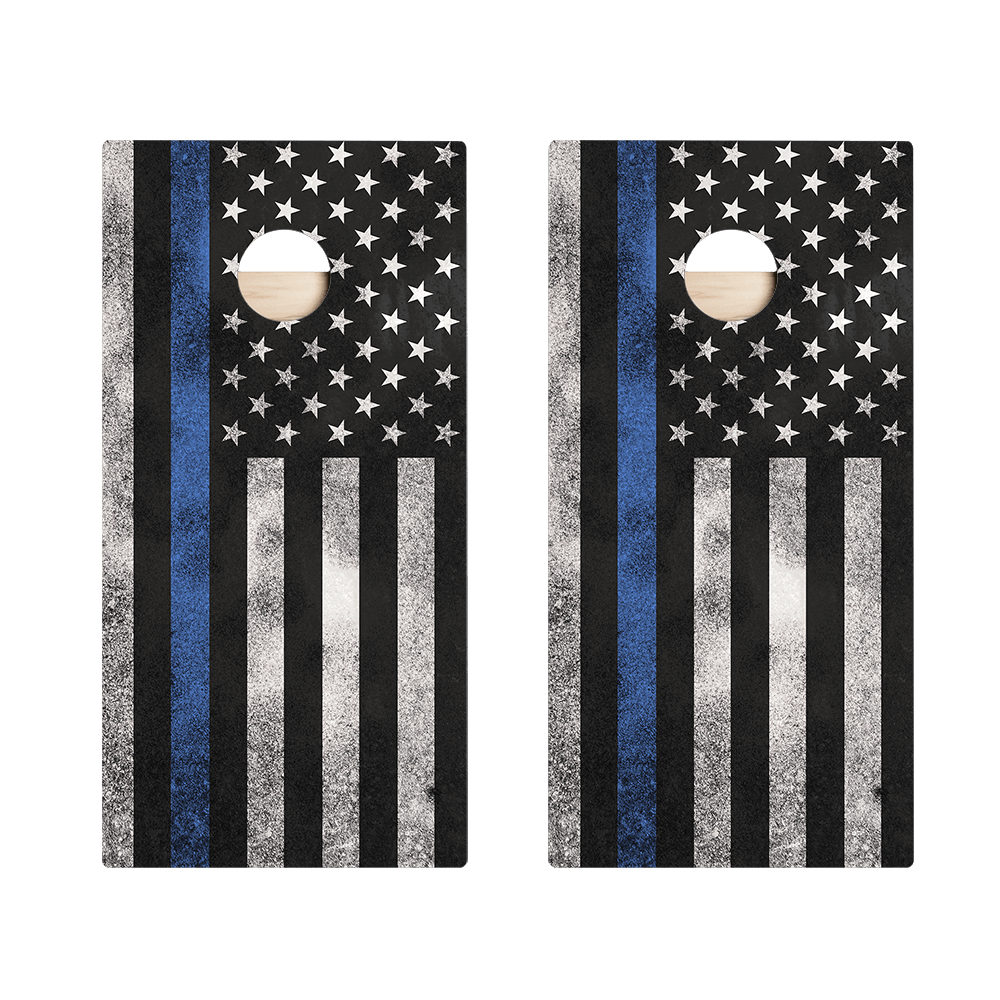 Thin Blue Line Star Cornhole Boards