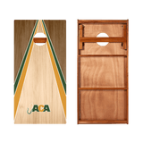 Throwback ACA Classic Wood Triangle Silver Series Cornhole Boards