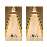 Throwback ACA Classic Wood Triangle Silver Series Cornhole Boards