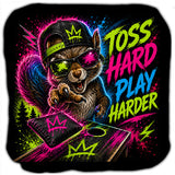 Toss Hard Play Harder Cornhole Bags Set of 4