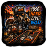 Dead Nutz Toss Hard Live Wild Cornhole Bags Set of 4