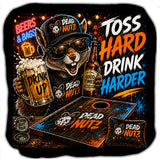 Dead Nutz Toss Hard Drink Harder Cornhole Bags Set of 4