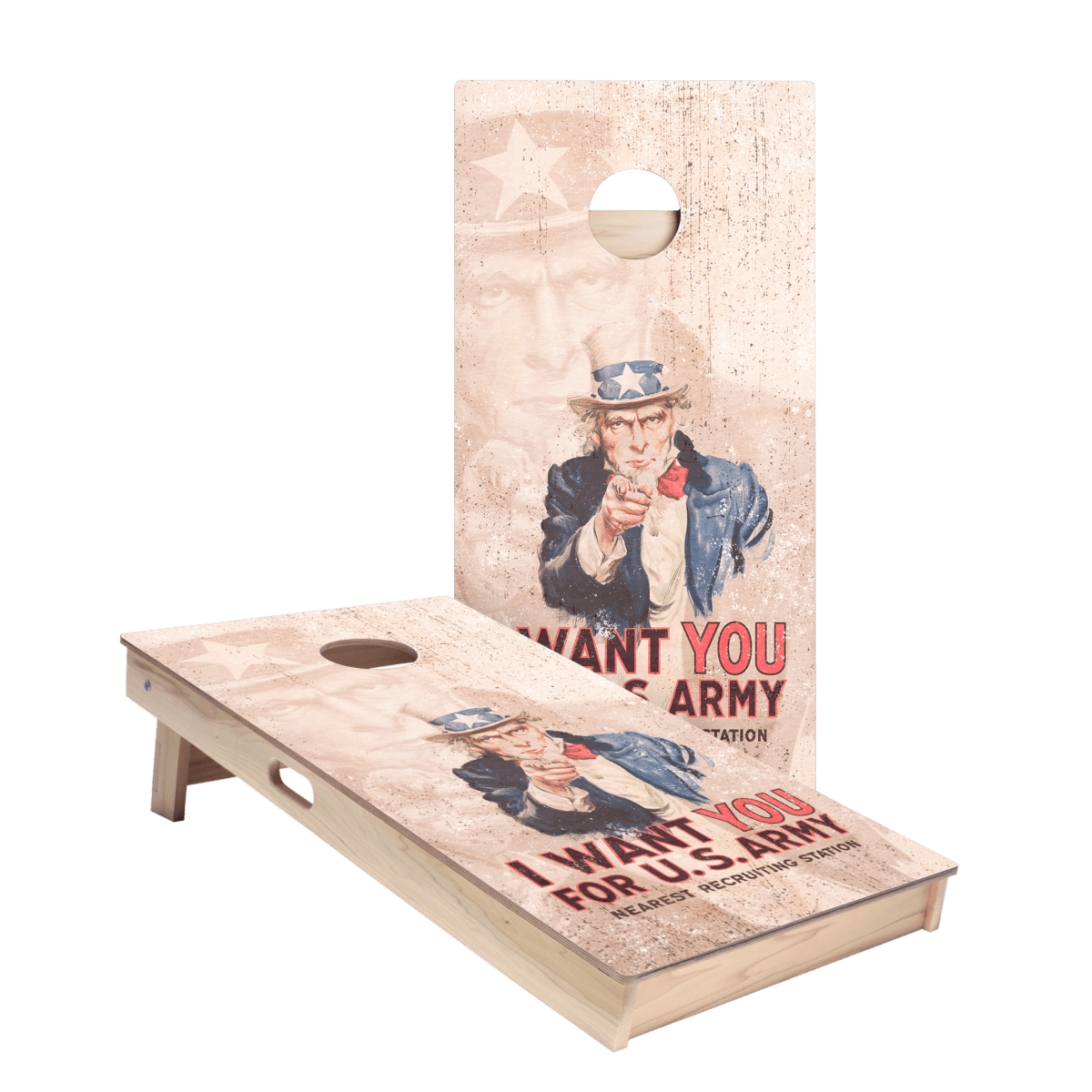 Uncle Sam Star Cornhole Boards