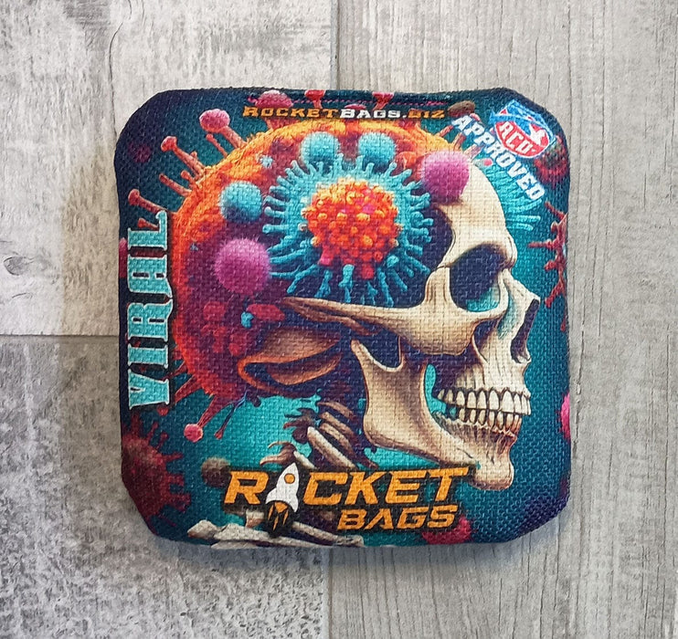 Pro Cornhole Bags Viral Skull - Carpet Cornhole Bags ACO Approved