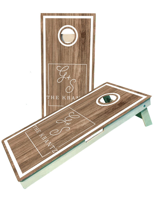 cornhole boards Personalized Wedding Cornhole Boards with Last Name Initials