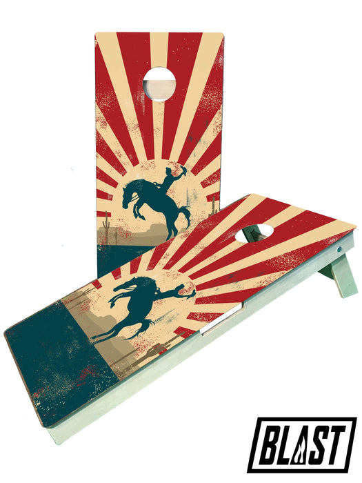 cornhole boards Western Cowboy Cornhole Boards